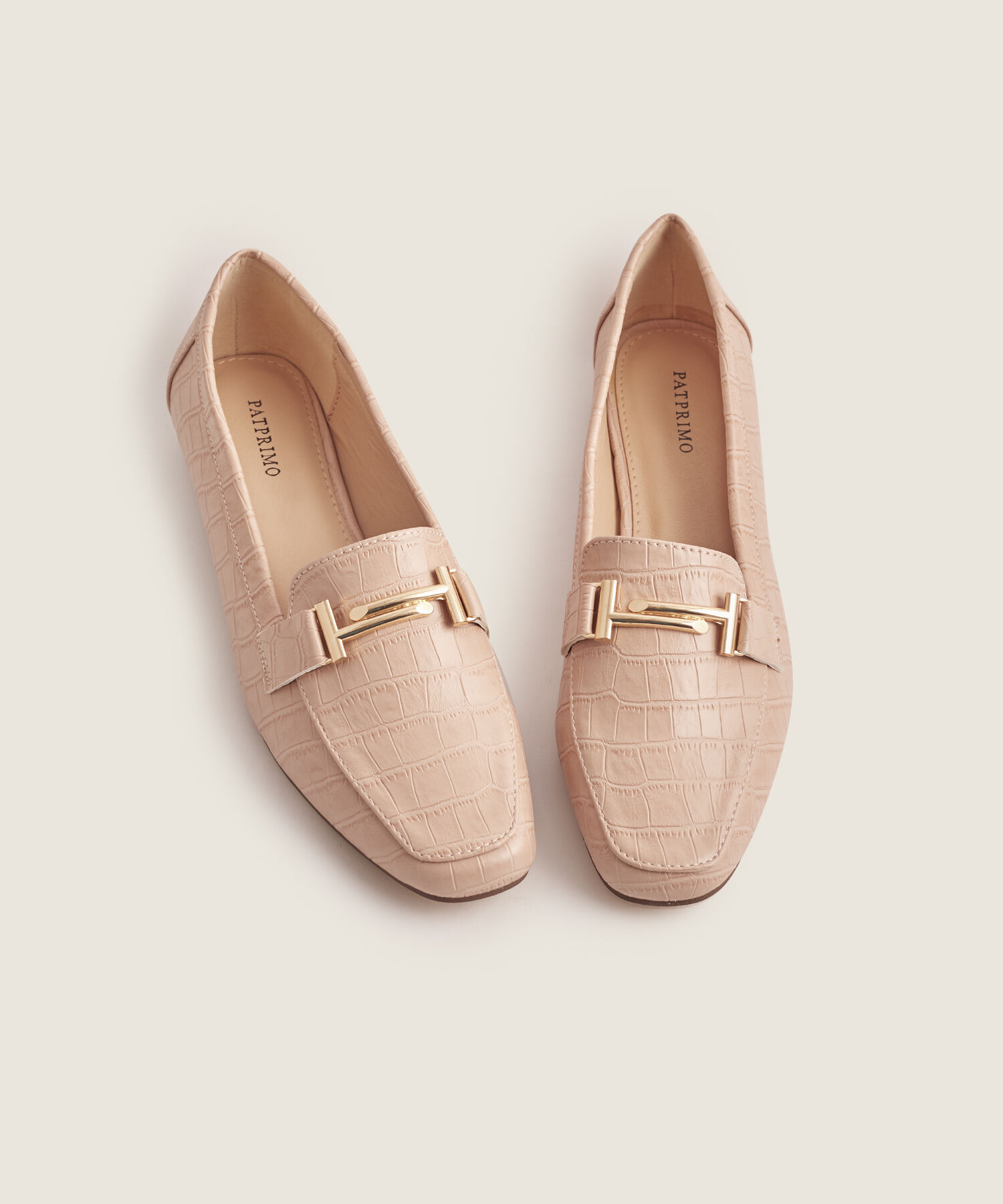 Mocasines Con Textura Y Herraje Para Mujer