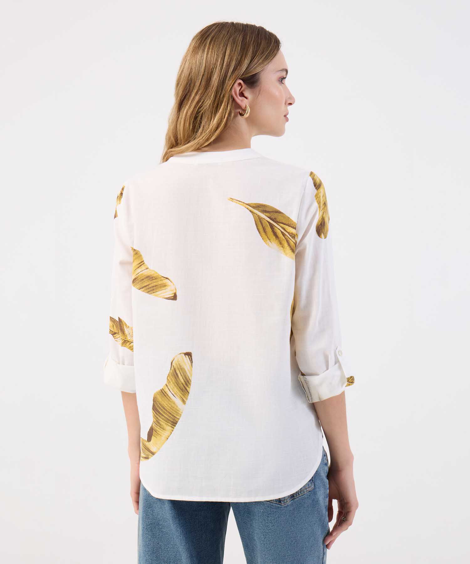 Blusa Para Mujer Estampada Cuello Nerú