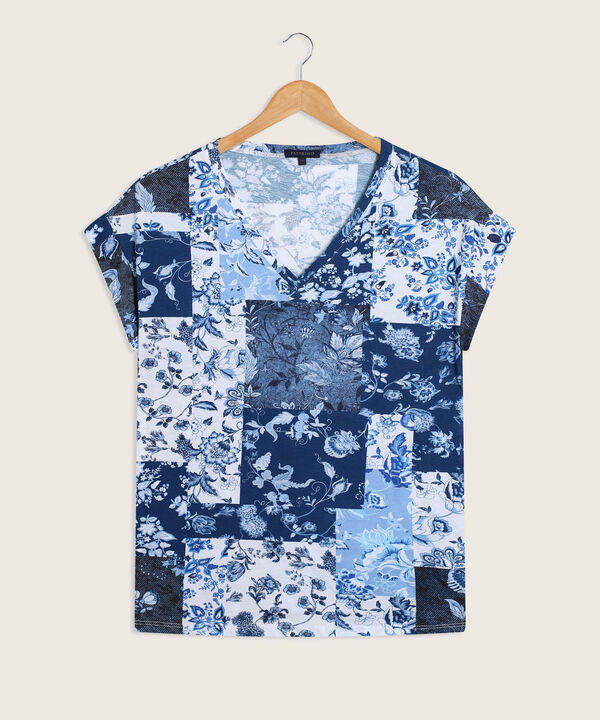 Camiseta Estampada cuello V