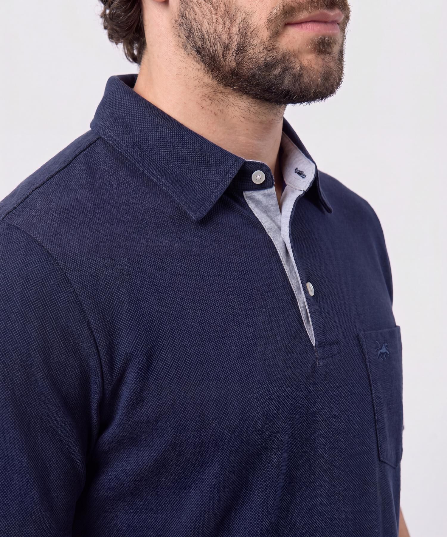 Polo Con Bolsillo De Parche Para Hombre