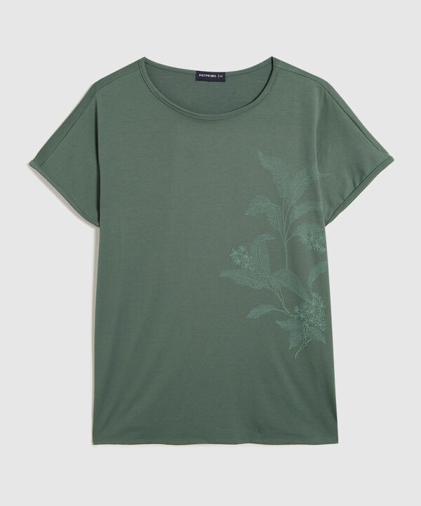 Camiseta con Bordado Botánico image number null