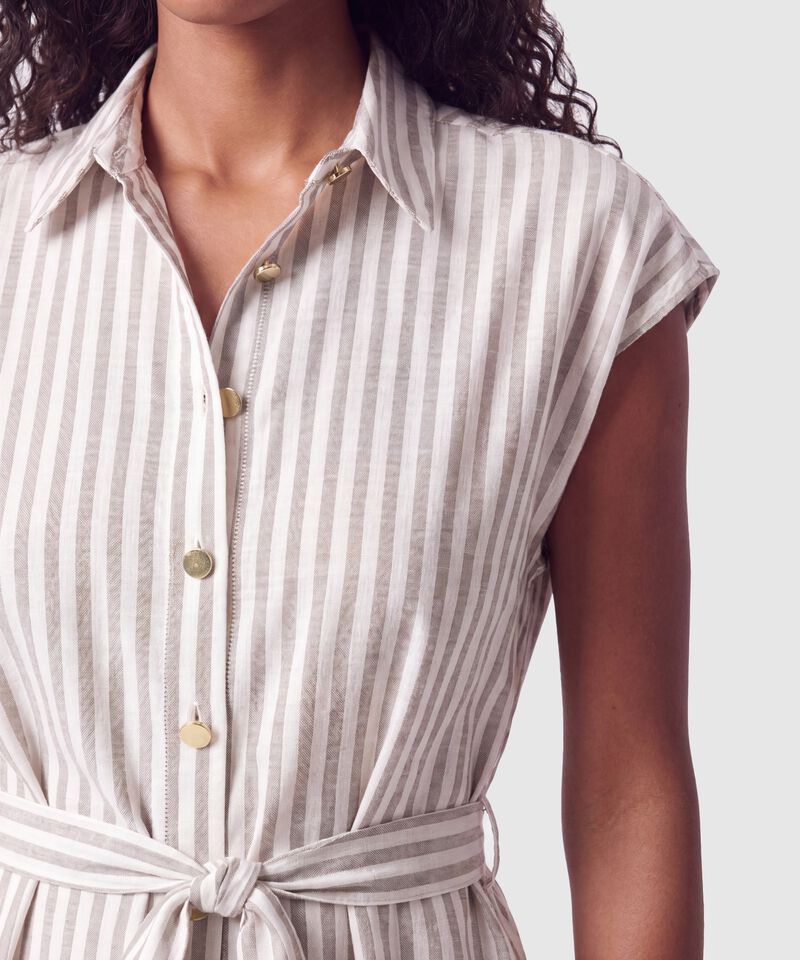 Vestido Camisero Midi Con Cintur&oacute;n Mujer