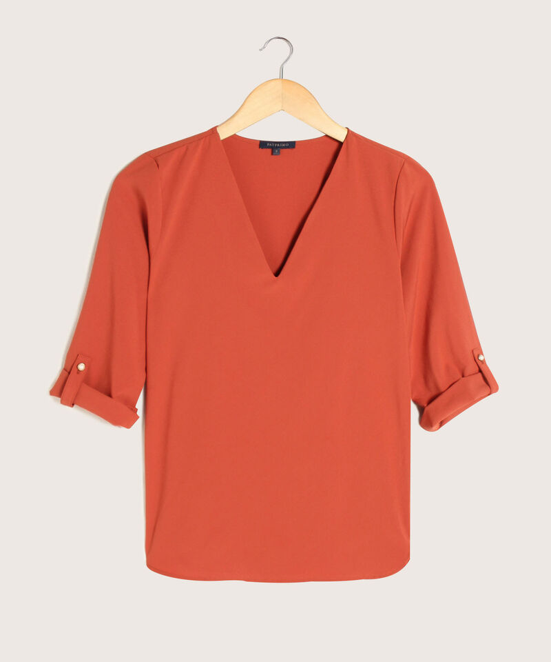 Blusa Unicolor Manga 3/4