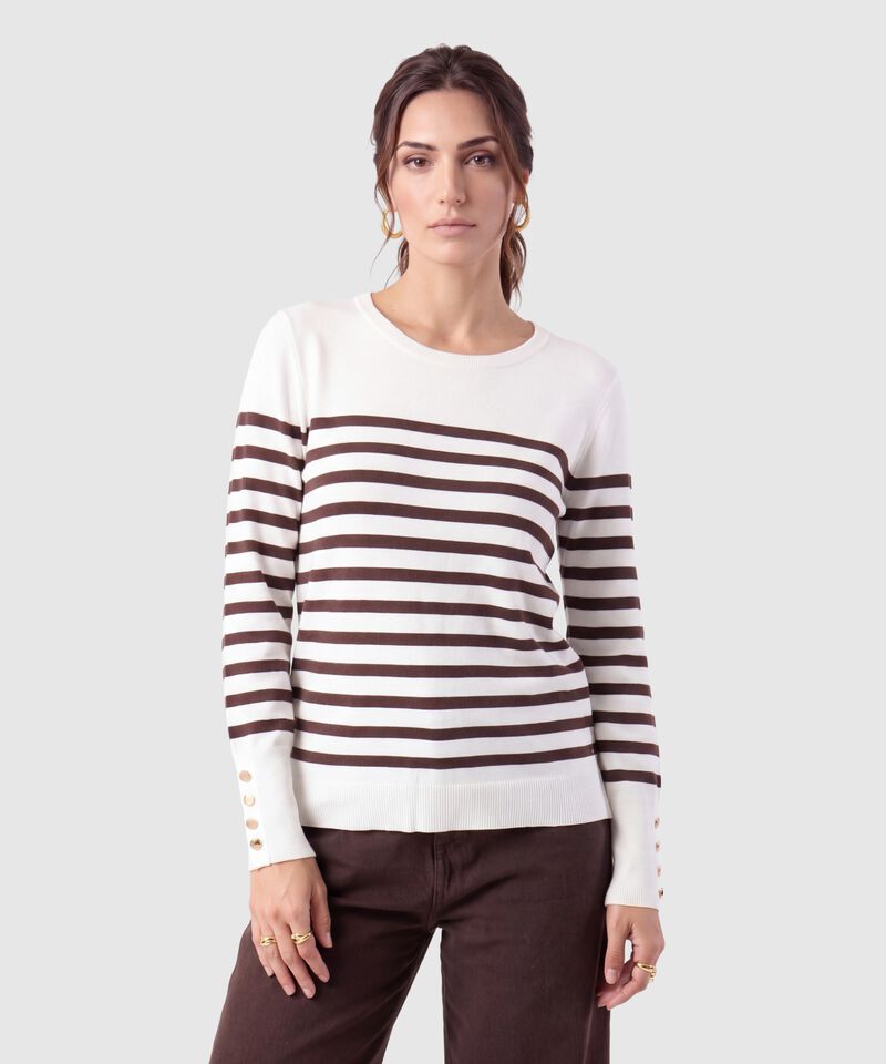 Saco Tejido Botones Pu&ntilde;o Para Mujer