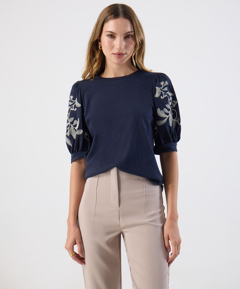 Camiseta Mangas Globo Para Mujer