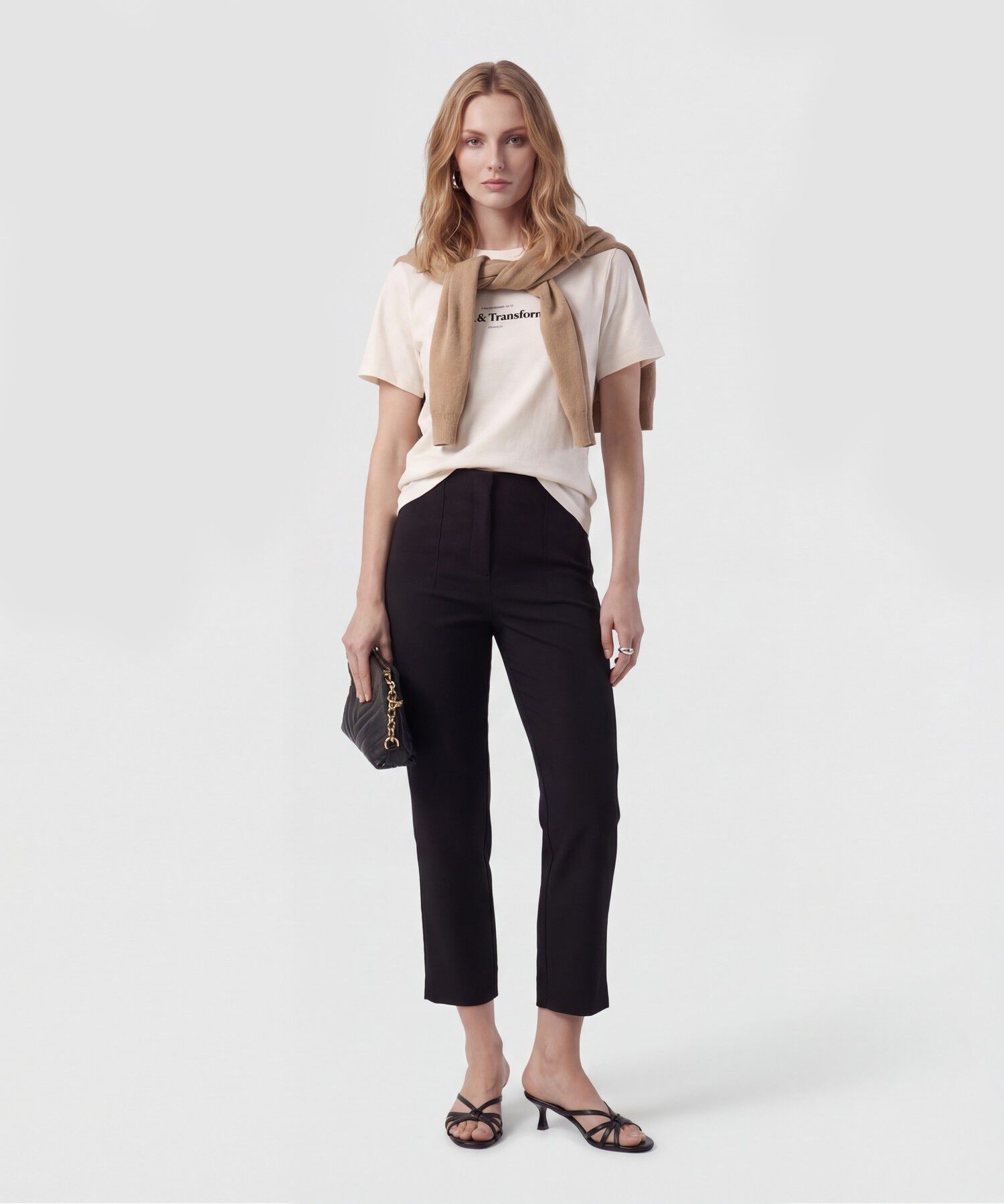 Camiseta B&aacute;sica Con Estampado Para Mujer