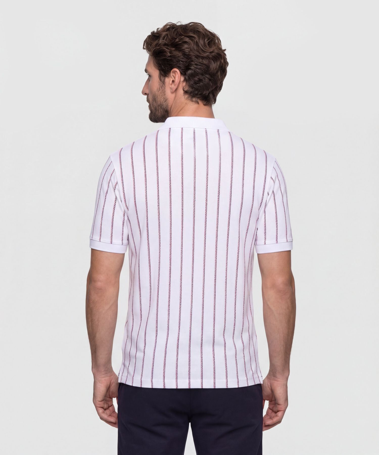 Polo Hombre Manga Corta con Cuello de Rib