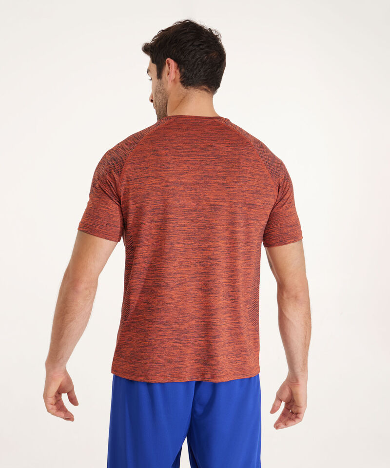 Camiseta Manga Corta Ranglan, Cuello Redondo, Textura Jaspe Sublimada