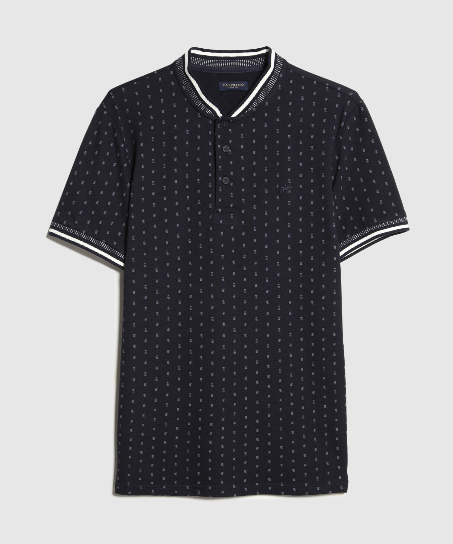 Polo Cuello Mao Tejido, Silueta Slim Fit