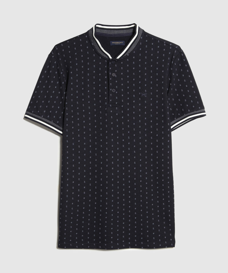 Polo Cuello Mao Tejido, Silueta Slim Fit