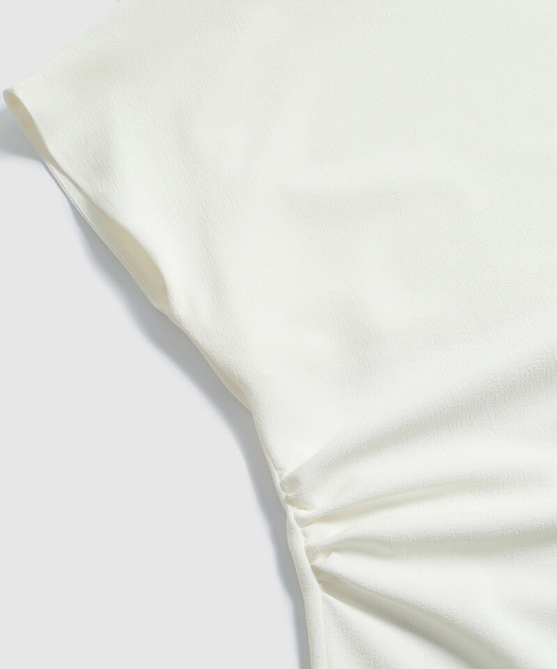 Blusa Unicolor Con Detalle Para Mujer Curvy