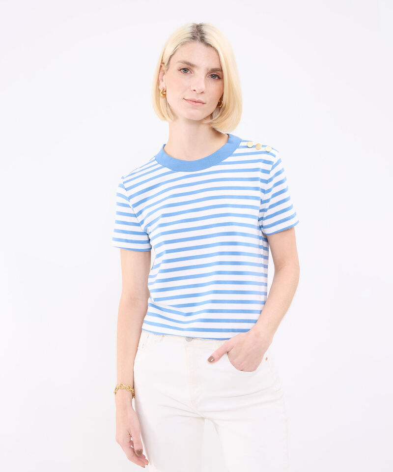 Camiseta A Rayas Para Mujer