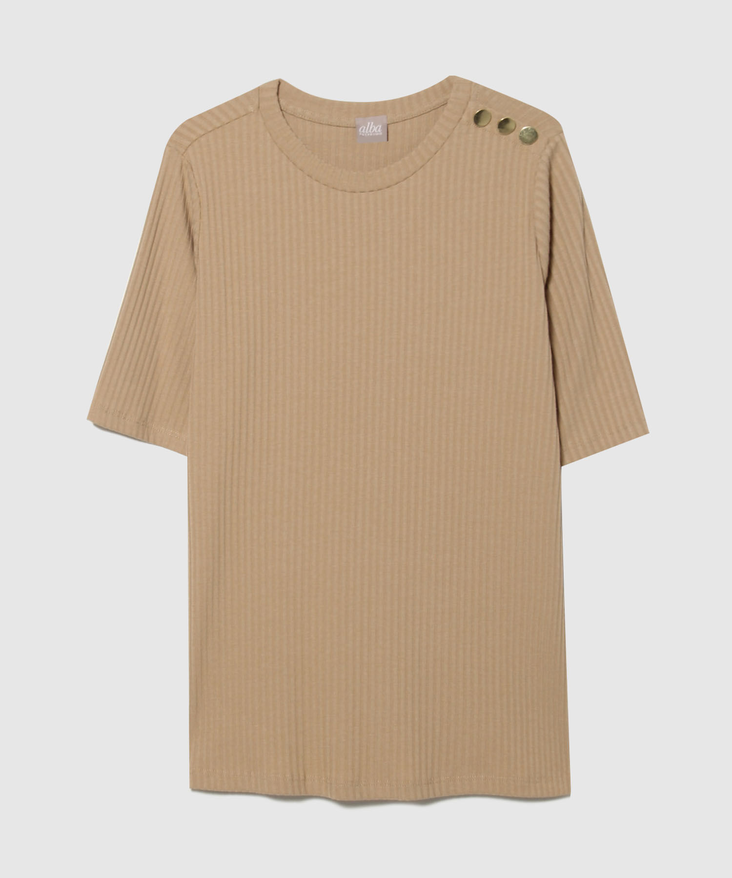 Camiseta Manga 3/4 en Rib