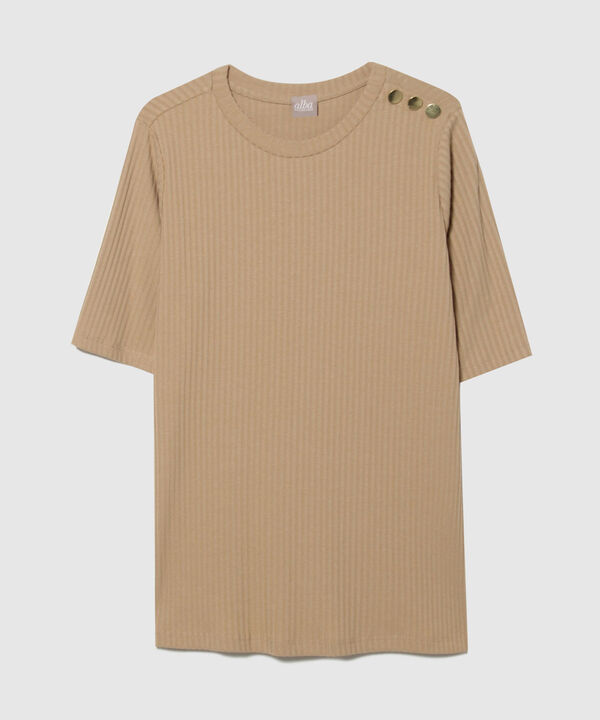 Camiseta Manga 3/4 en Rib
