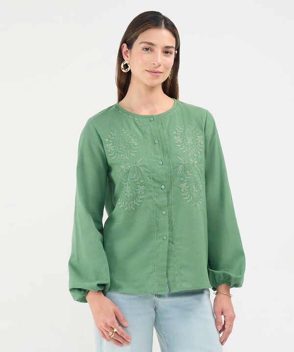Blusa Bordado Botánico image number null