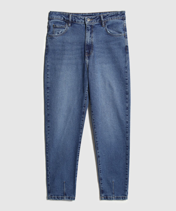 Jean Mom con Desgastes