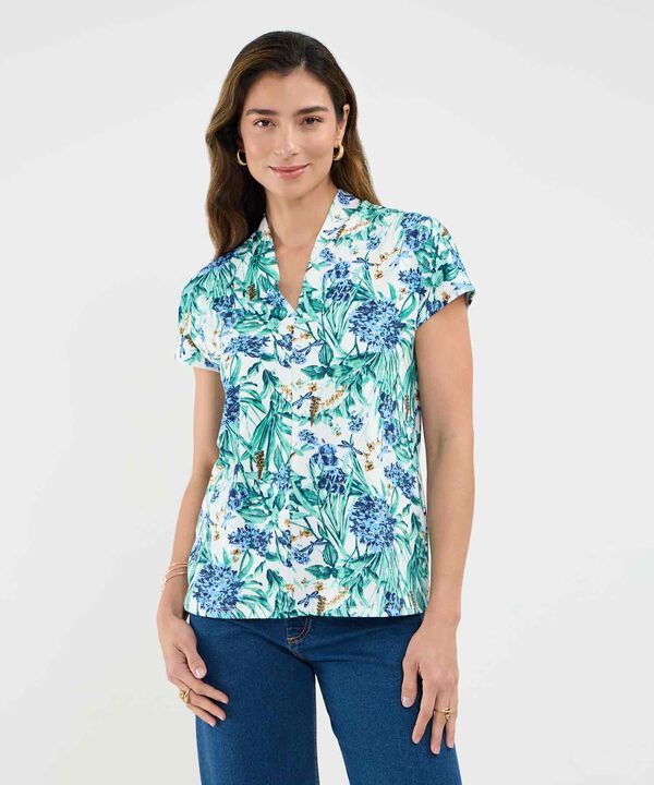 Camiseta Estampada Cuello en V image number null