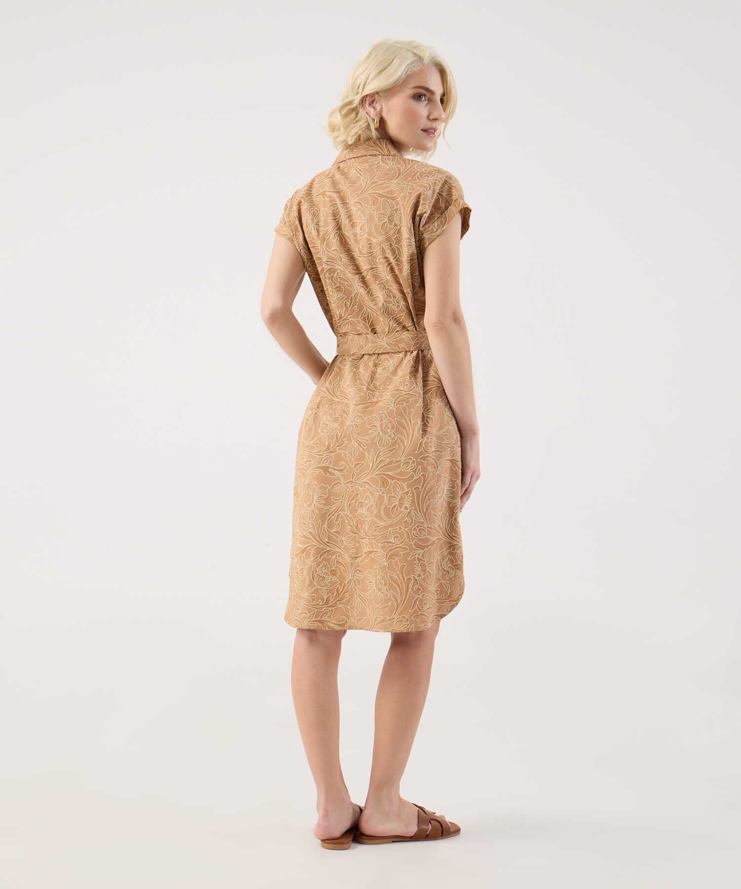 Vestido Camisero Con Estampado
