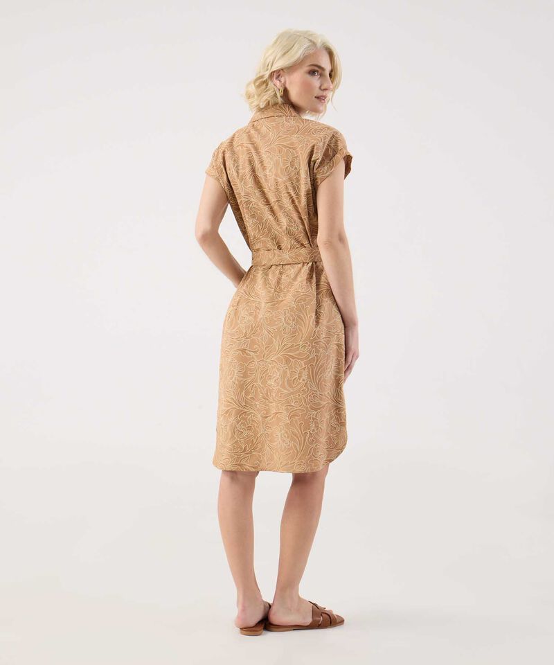 Vestido Camisero Con Estampado
