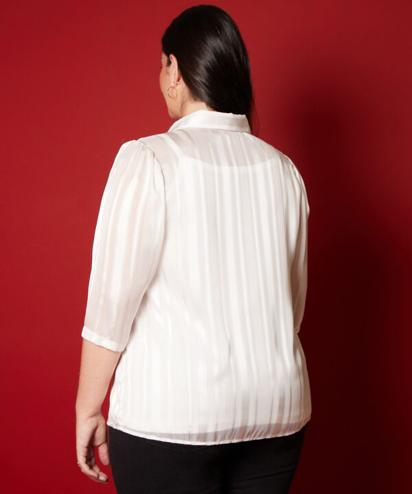 Camisa Manga Larga tela Con Lurex  Con Top Interno