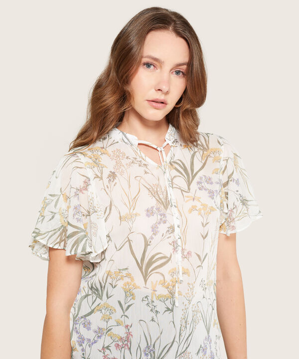 Blusa Manga Acampanada Estampada