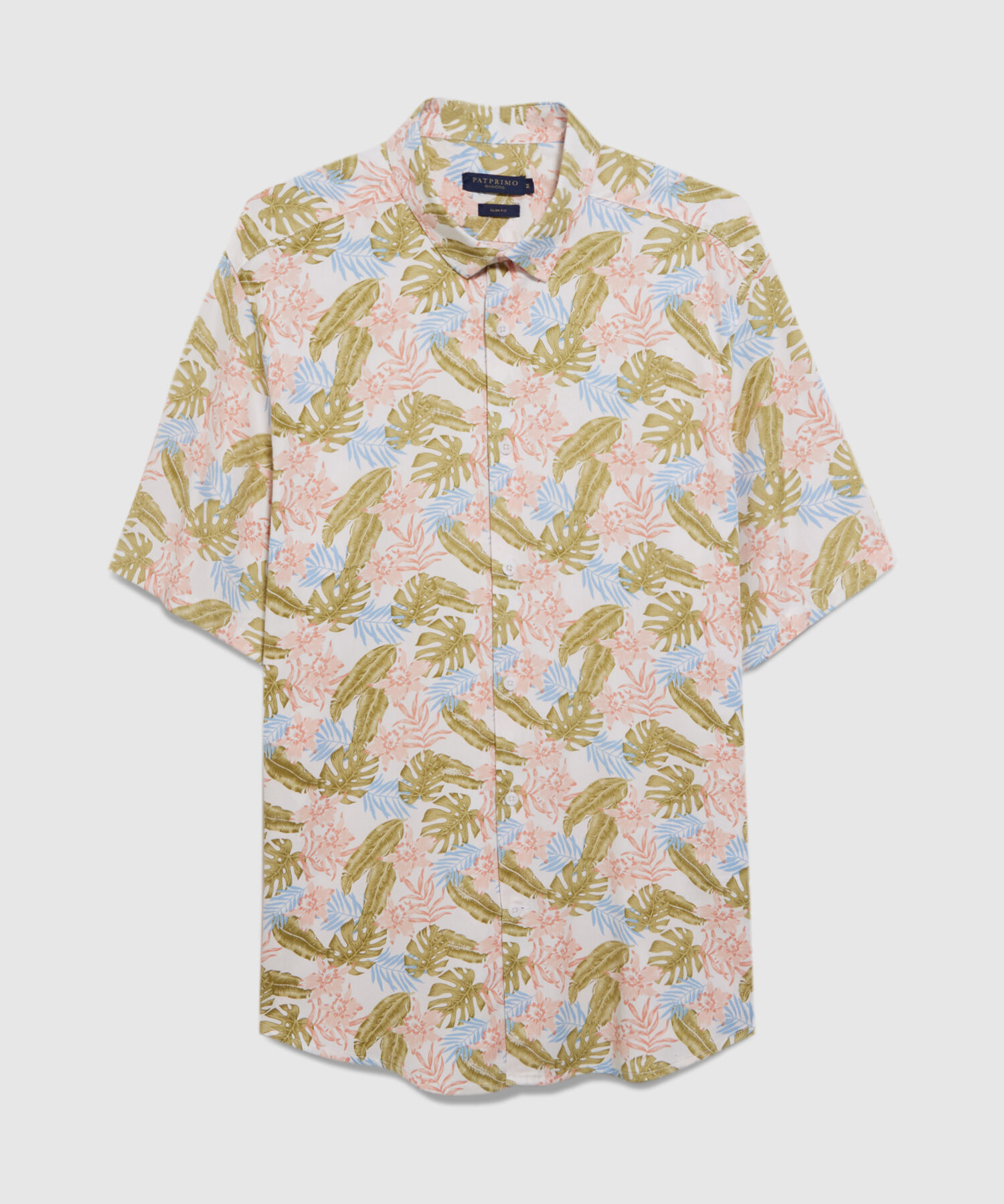 Camisa Manga Corta Estampada En Viscosa