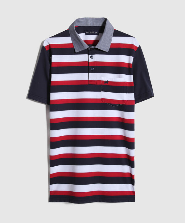 Polo Preteñida, Cuello Maquina Con Bolsillo