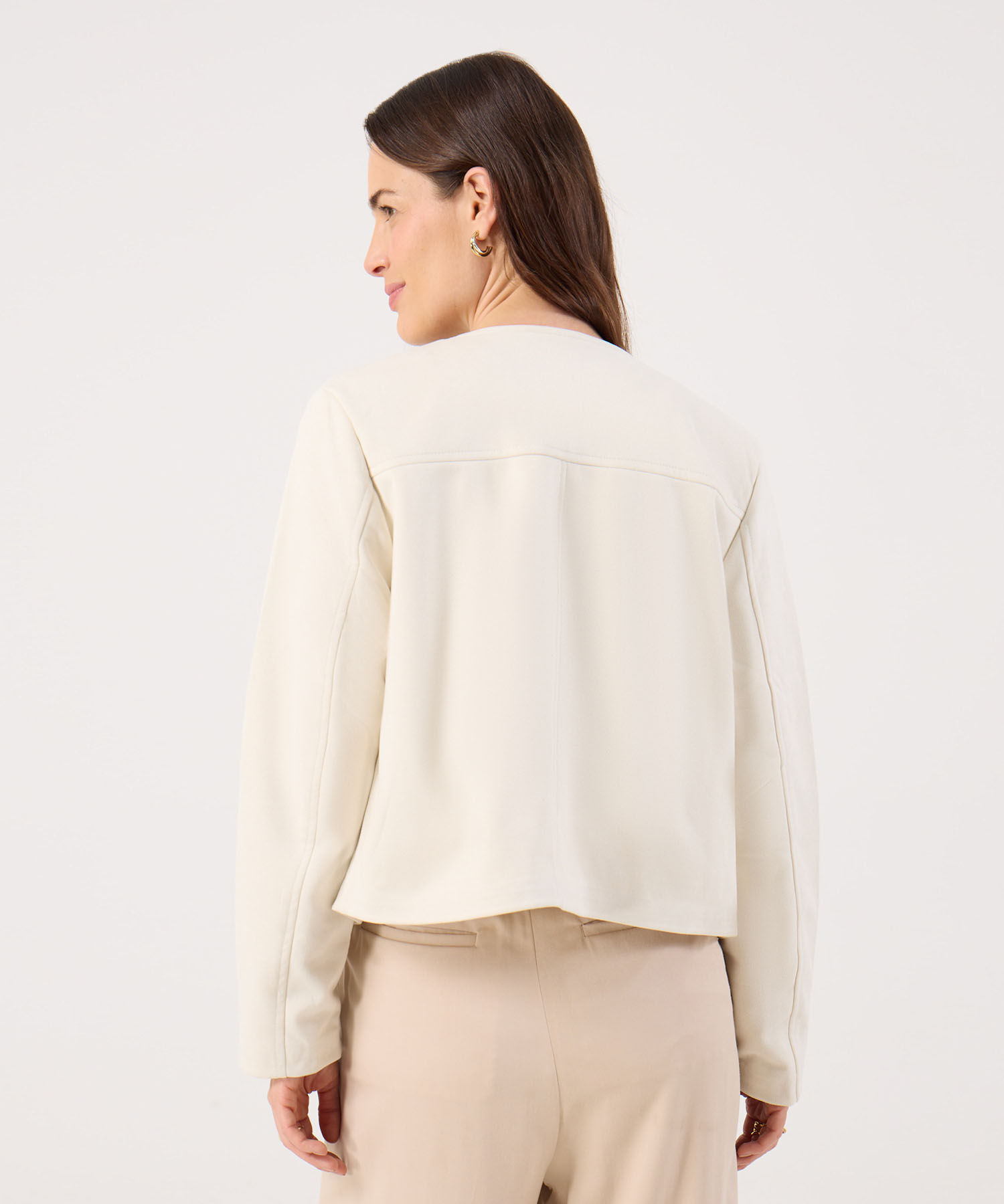 Chaqueta En Suede Unicolor