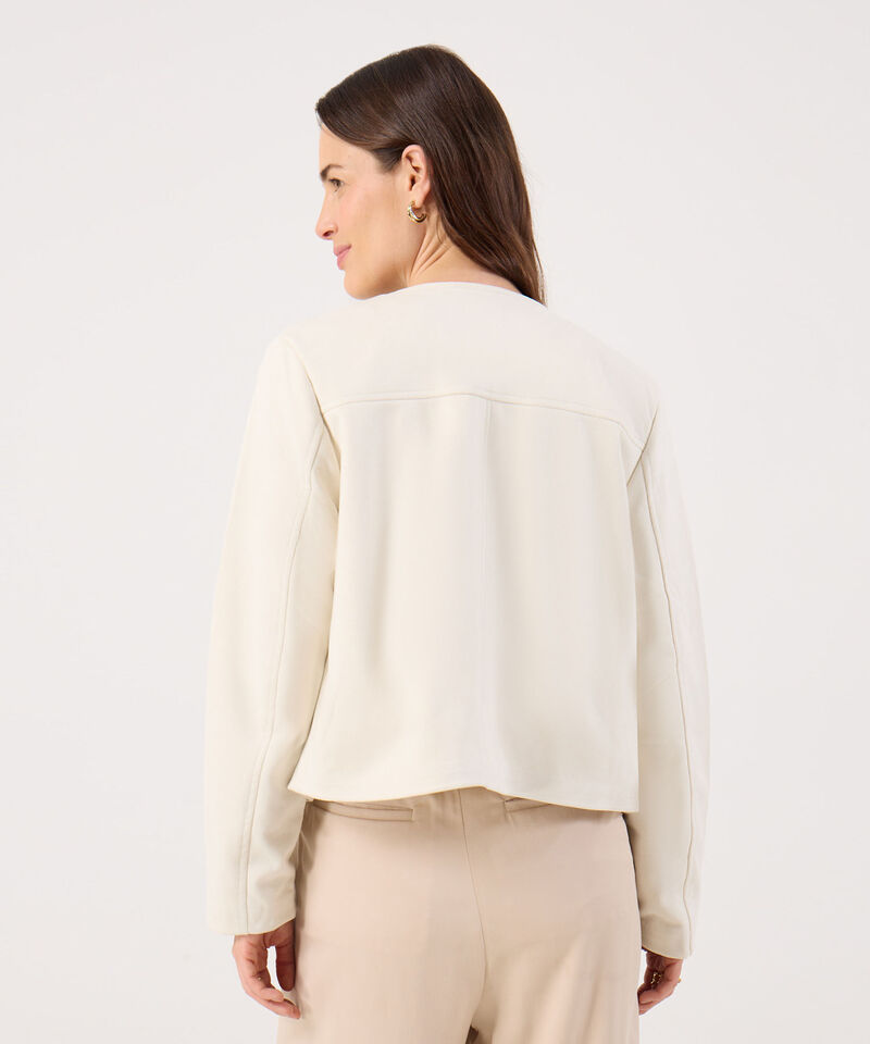 Chaqueta En Suede Unicolor