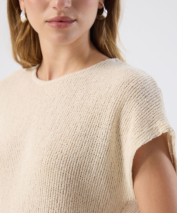 Camiseta De Punto Manga Corta Para Mujer image number null