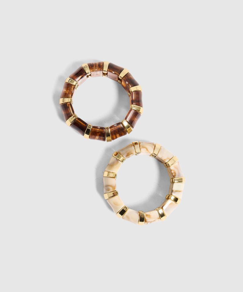 Set de Pulseras con Efecto Carey para Mujer