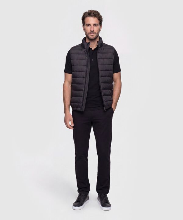 Chaleco Acolchado Cuello Alto Para Hombre