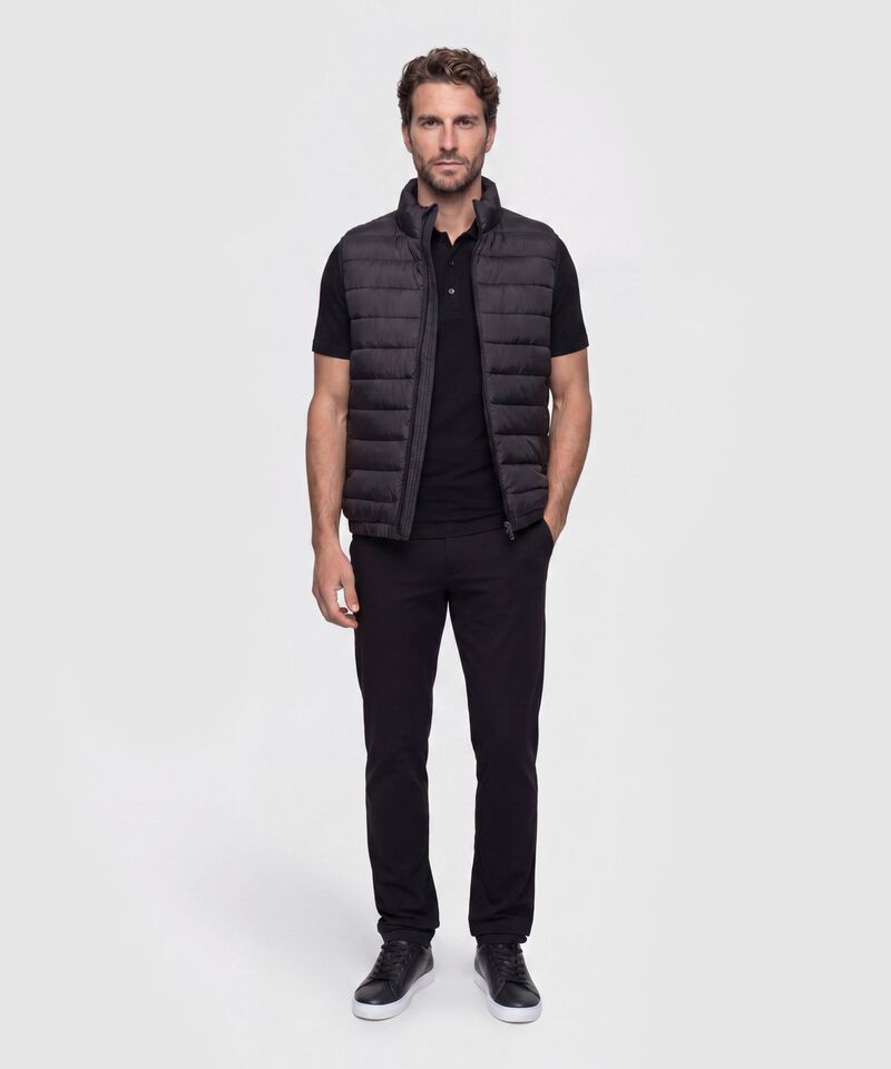 Chaleco Acolchado Cuello Alto Para Hombre