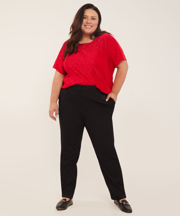 Blusa Manga Corta Plisada