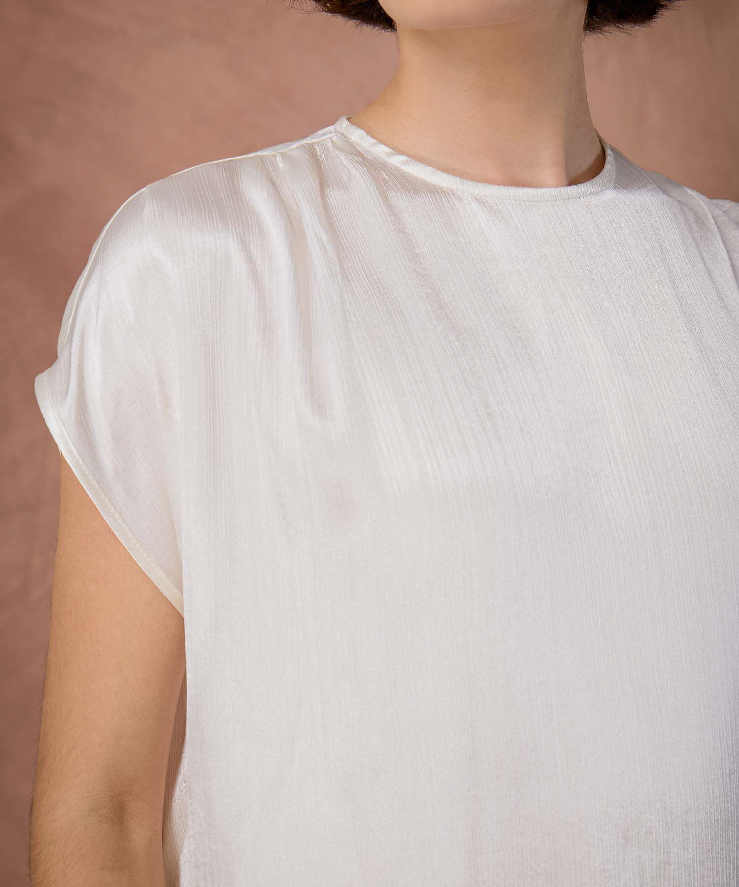 Blusa Texturizada Manga Corta 