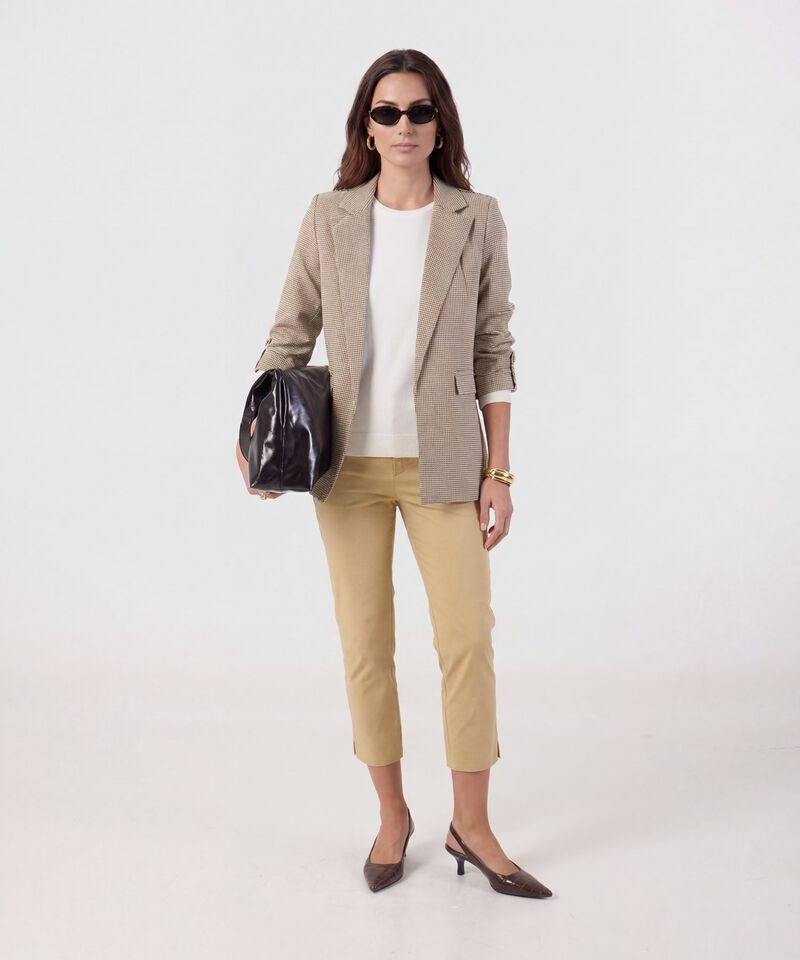 Saco De Punto Con Detalle De Botones En Pu&ntilde;o Mujer