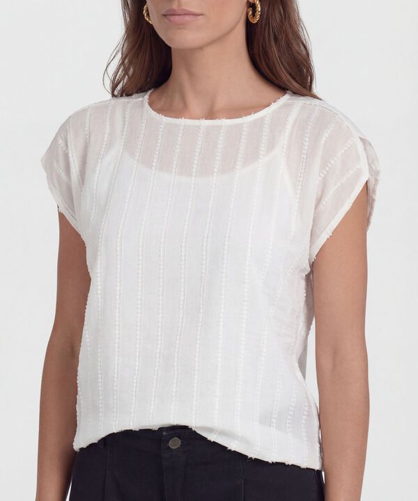 Blusa Unicolor Con Top Interno 