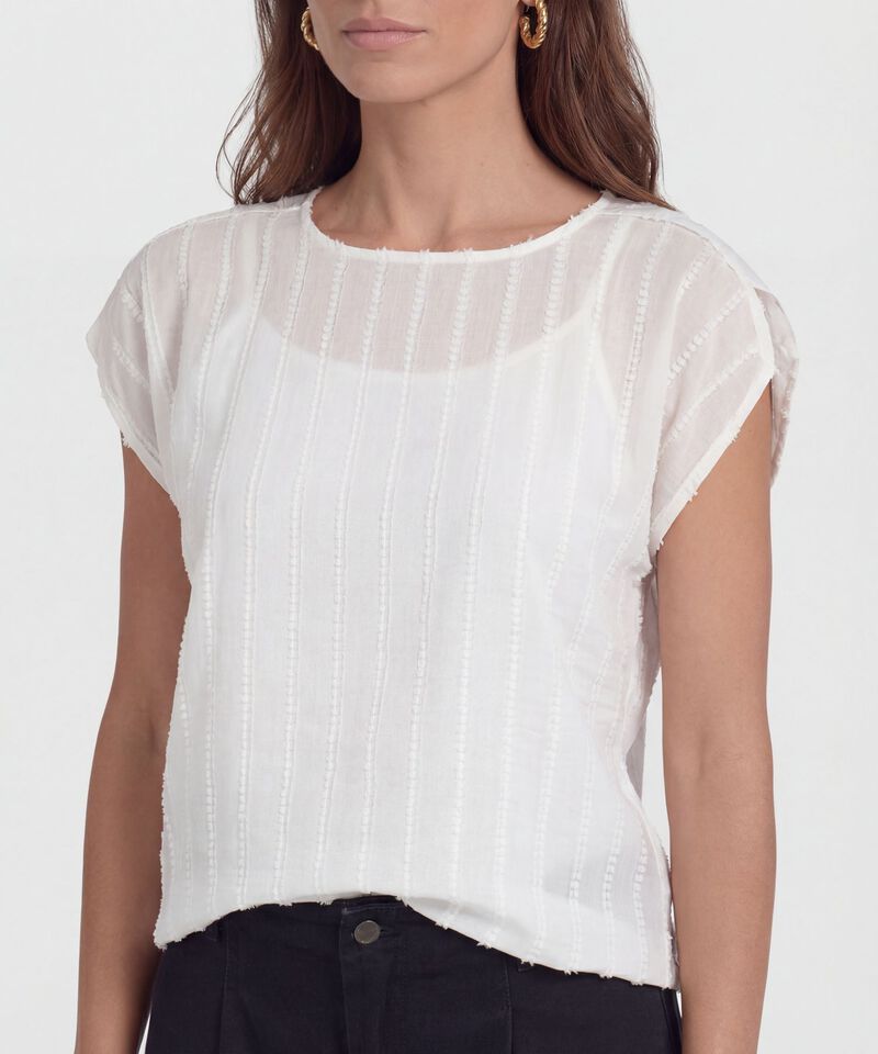 Blusa Unicolor Con Top Interno 