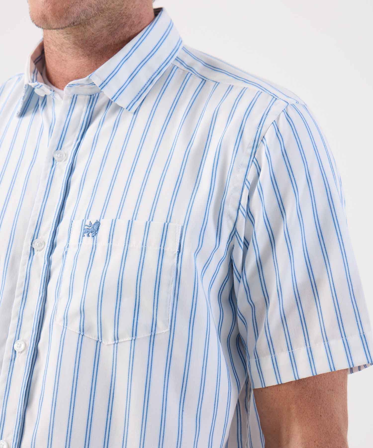 Camisa de Manga Corta Estampada para Hombre Casual