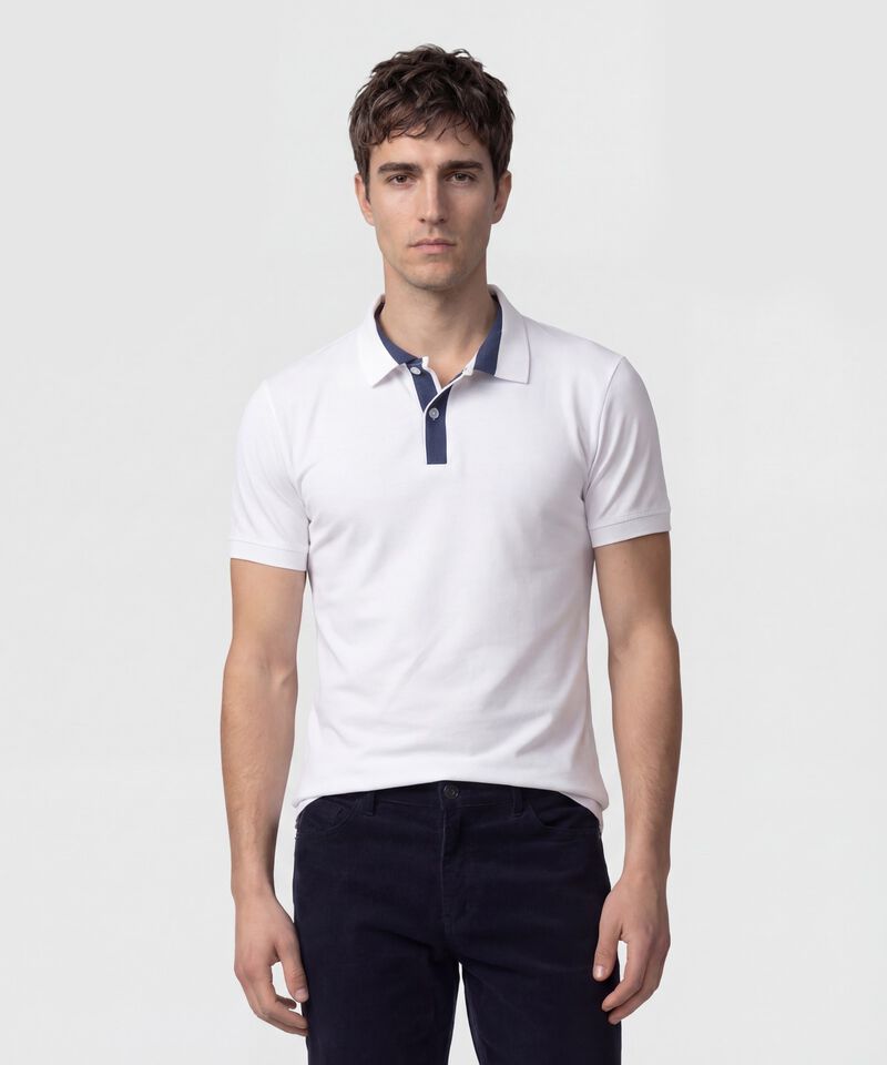 Polo Hombre con Cuello a Contraste