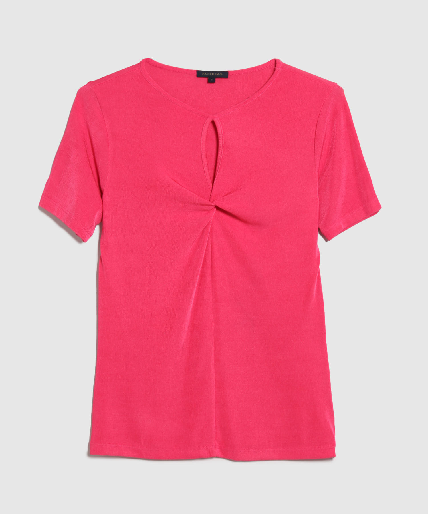 Camiseta Con Escote Tipo Gota Y Anudado