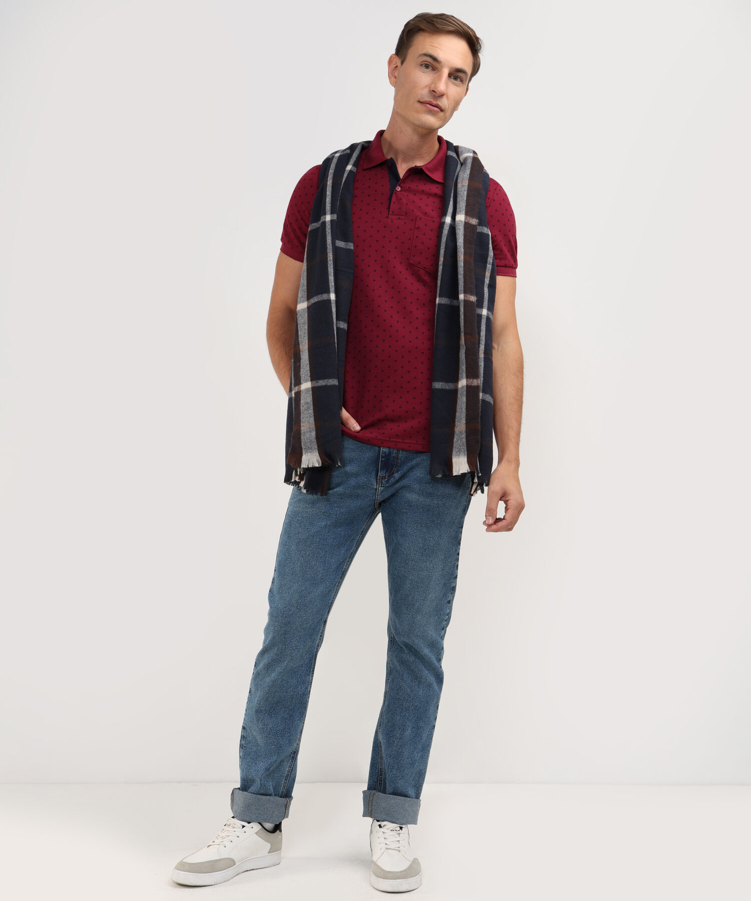 Polo Corte Slim Fit Blanco