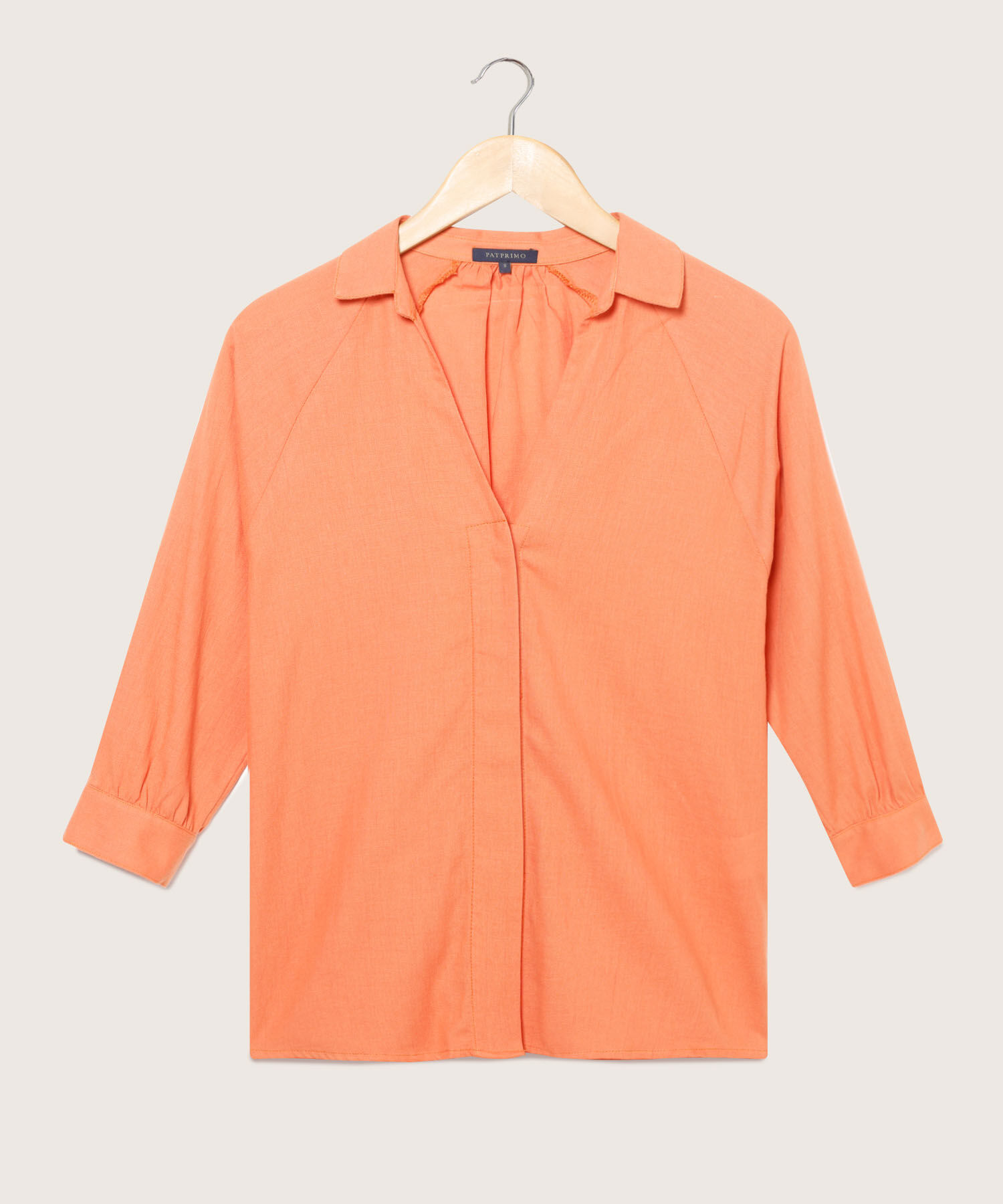 Blusa manga tres cuartos con puño outlet