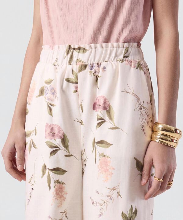 Pantal&oacute;n Wide Leg De Cintura El&aacute;stica Para Mujer