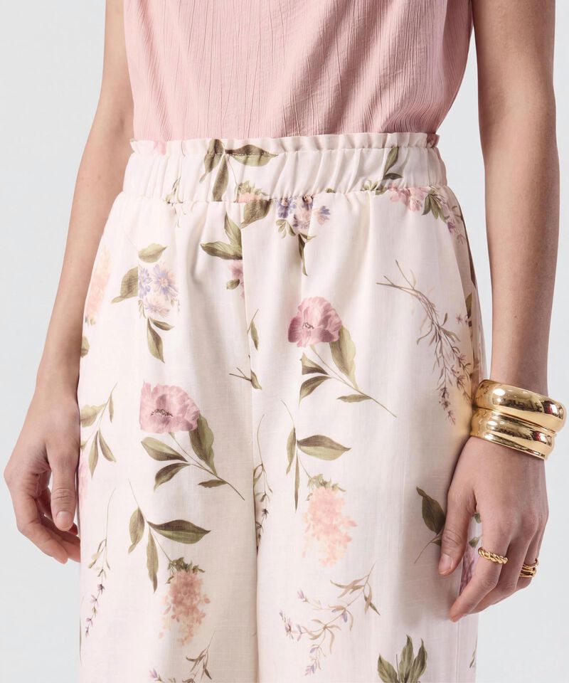 Pantal&oacute;n Wide Leg De Cintura El&aacute;stica Para Mujer