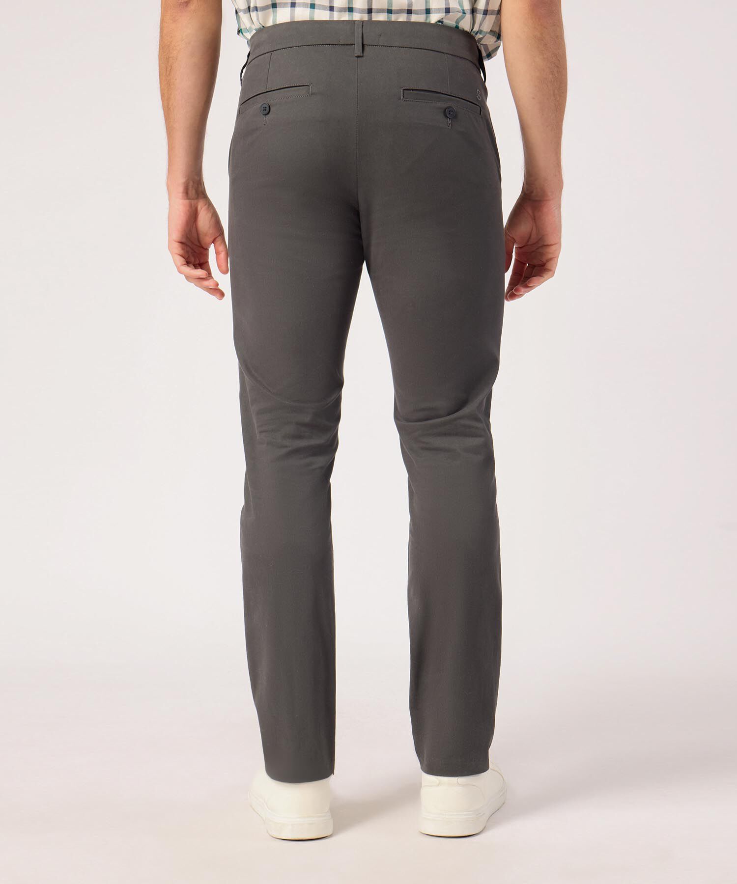 Pantalon Tipo Chino Unicolor 