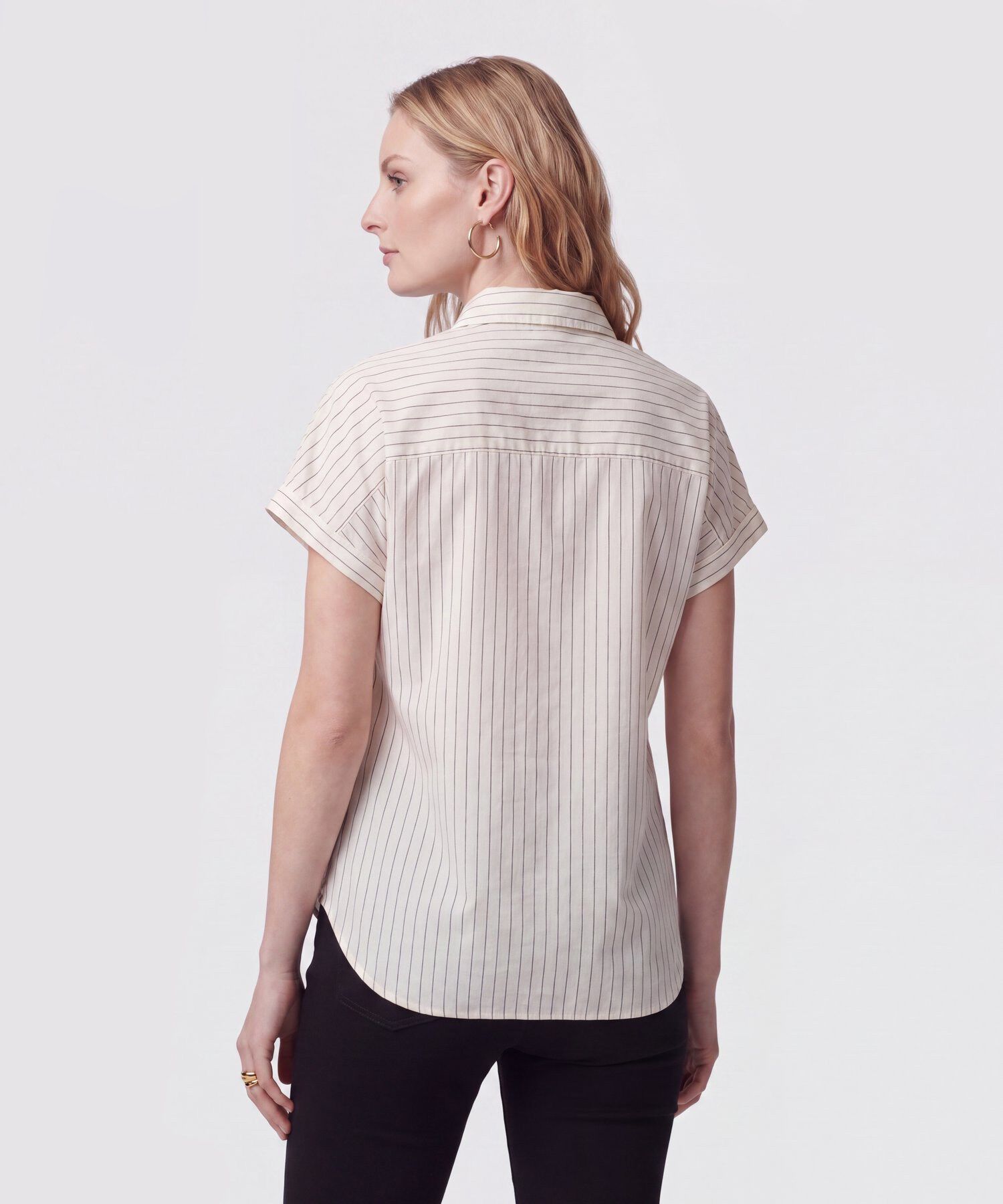 Camisa Manga Con Doblez Mujer