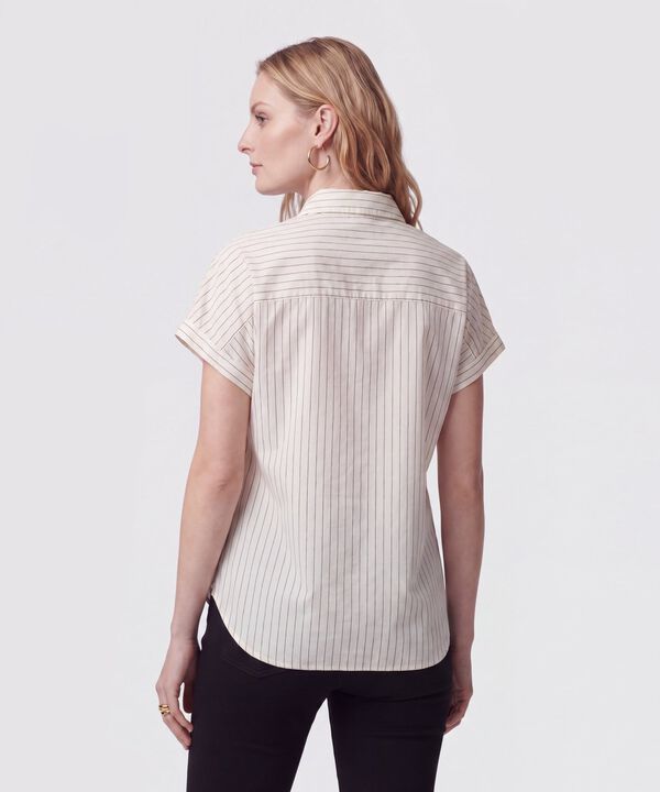 Camisa Manga Con Doblez Mujer