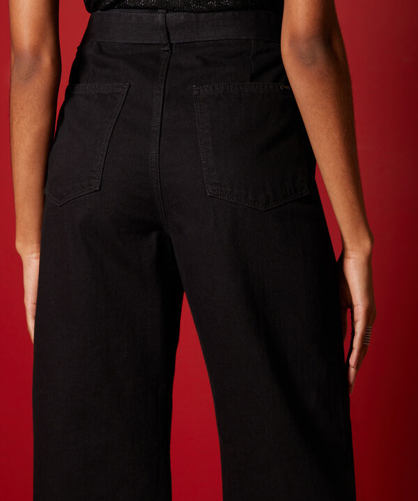 Jean Tipo Wide Leg Con Prenses