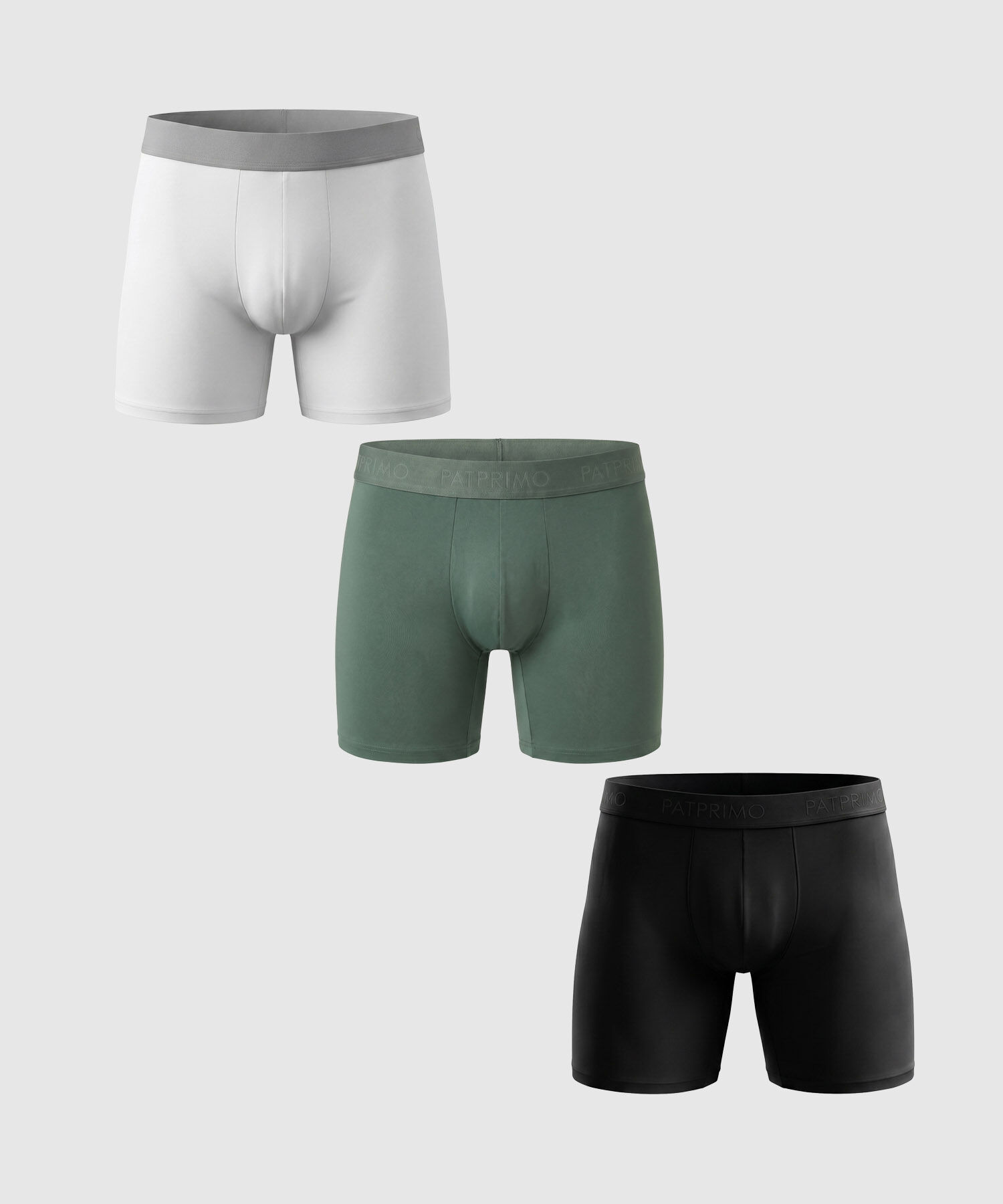 Set X3 B&oacute;xer Unicolor De Soporte Anat&oacute;mico Para Hombre